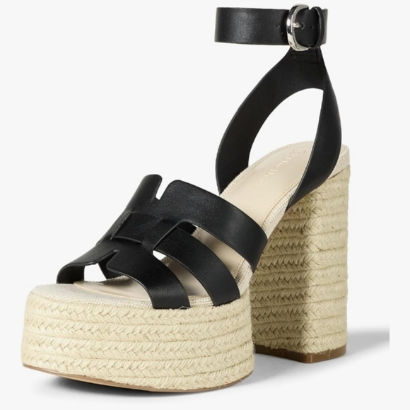 The Drop Shoes - The Drop Women's Black Bea Platform Heel Size 7.5 - 4.6 Inch Heel